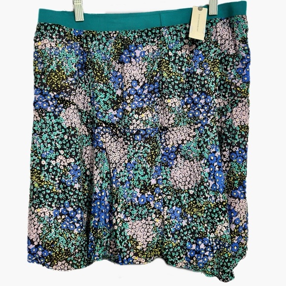 Anthropologie Maeve Cottage Floral Abstract Chiffon Skirt Women’s Sz L NWT $99 - Picture 6 of 14